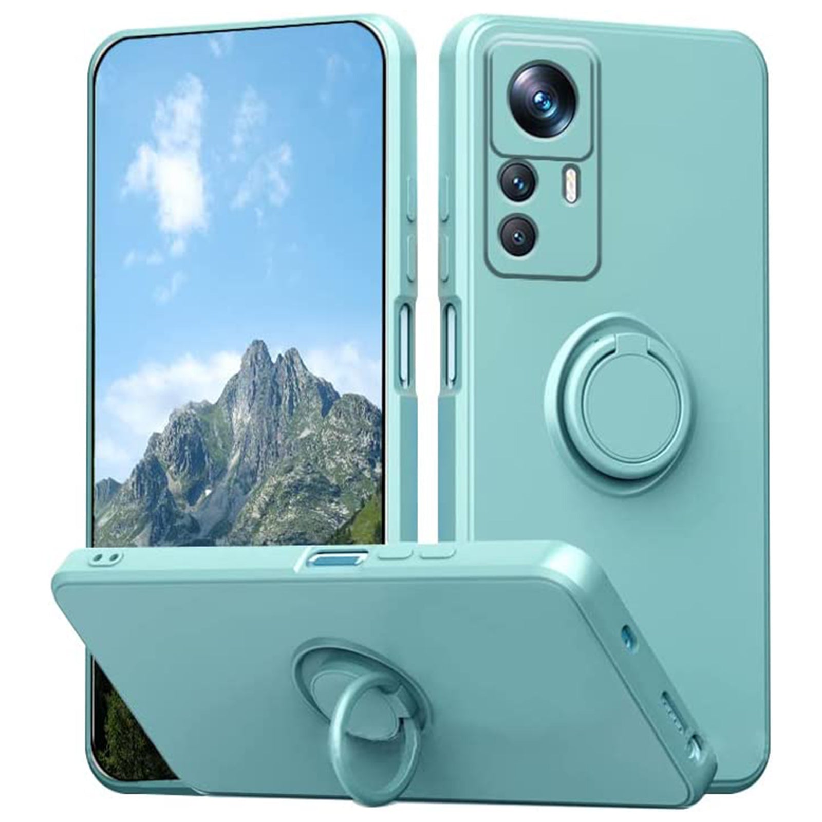 For Xiaomi 12T 5G Redmi K50 Ultra 5G Ring Kickstand Liquid Silicone Phone Case Cell Phone Cover with Lanyard For Xiaomi 12T 5G Redmi K50 Ultra 5G Ring Kickstand Liquid Silicone Phone Case Cell Phone Cover with Lanyard